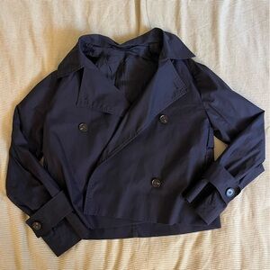 COS Short Trench Coat Navy